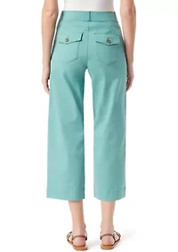 Petite Shape Effect Wide Leg Cropped Pants