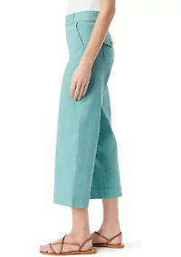 Petite Shape Effect Wide Leg Cropped Pants