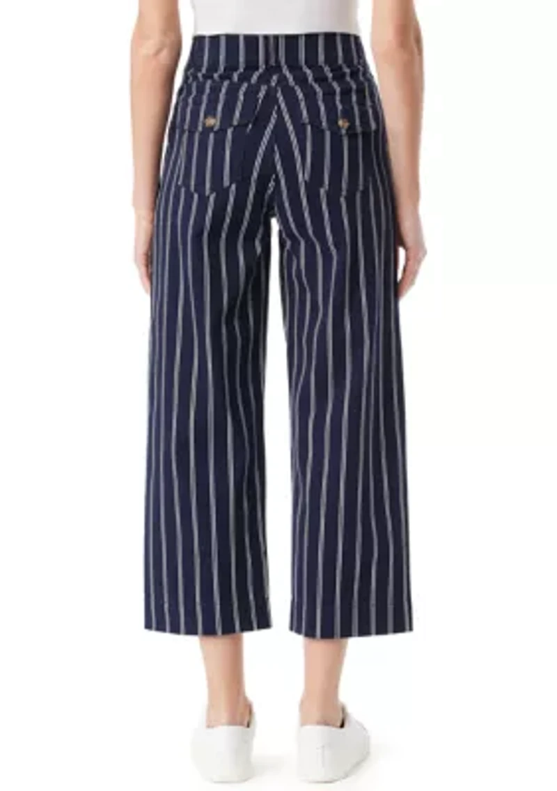 Petite Shape Effect Wide Leg Cropped Pants