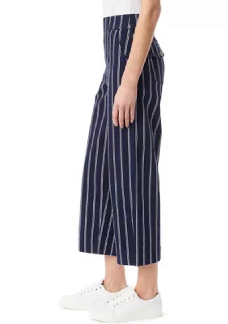 Petite Shape Effect Wide Leg Cropped Pants