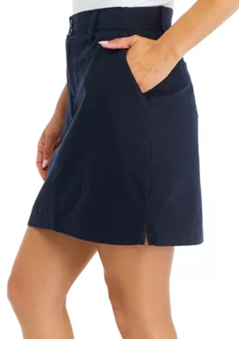 Petite Ribbed Waist Skort