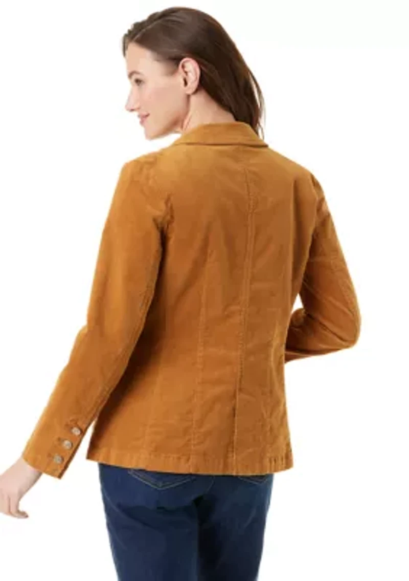 Women's Fitted Corduroy Blazer