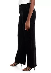 Plus Shape Effect Wide Leg Pants