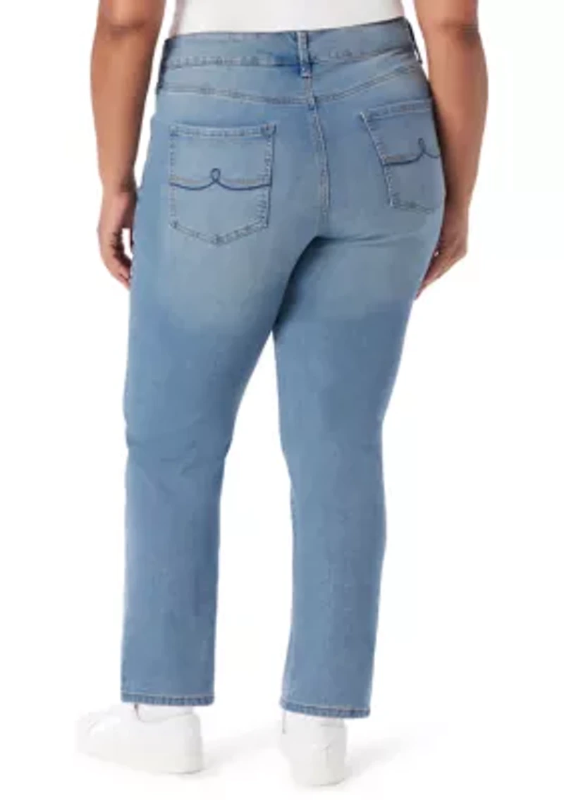 Plus Shape Effect Straight Jeans