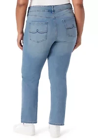 Plus Shape Effect Straight Jeans