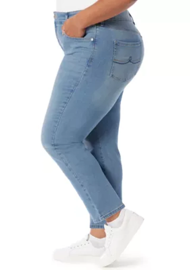 Plus Shape Effect Straight Jeans