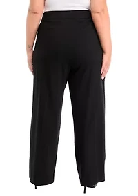 Plus Shape Effect Ponte Wide Leg Jeans