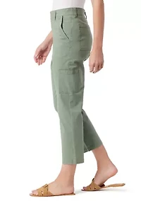 Petite Cargo Capri Pants