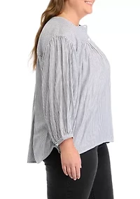Plus Doral Henley Woven Shirt