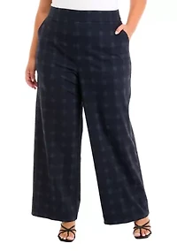 Plus Shape Effect Ponte Wide Leg Jeans