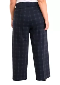 Plus Shape Effect Ponte Wide Leg Jeans