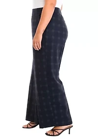 Plus Shape Effect Ponte Wide Leg Jeans