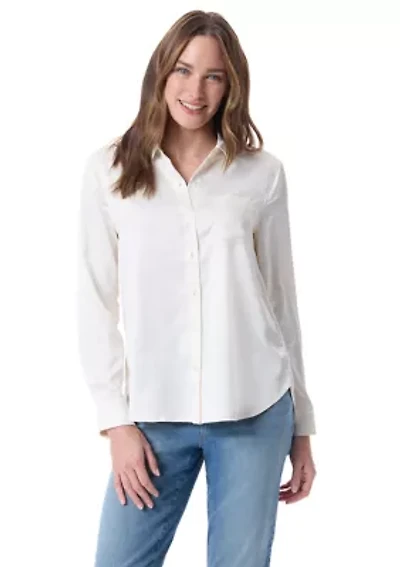 Petite Larisa Silk Effect Printed Top