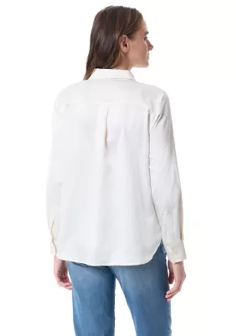 Petite Larisa Silk Effect Printed Top