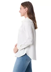 Petite Larisa Silk Effect Printed Top