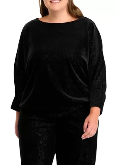 Plus Dixie Stretch Velvet Top