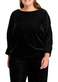 Plus Dixie Stretch Velvet Top