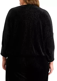 Plus Dixie Stretch Velvet Top