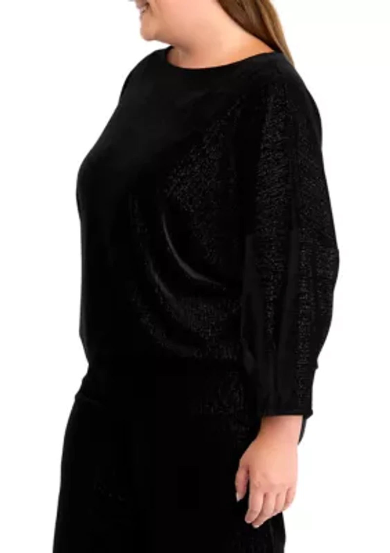 Plus Dixie Stretch Velvet Top