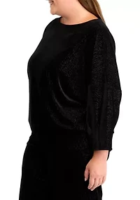 Plus Dixie Stretch Velvet Top