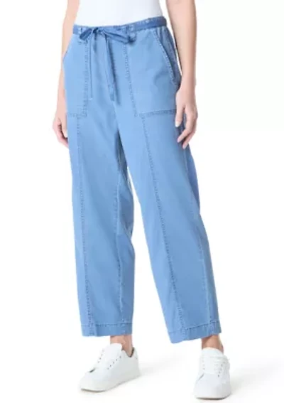 Women's Soft Fluid Straight Cropped Pants