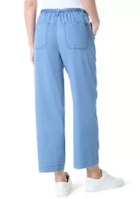 Women's Soft Fluid Straight Cropped Pants