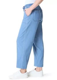 Women's Soft Fluid Straight Cropped Pants