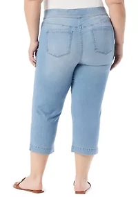 Plus Amanda Pull On Capri Pants