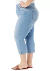 Plus Amanda Pull On Capri Pants