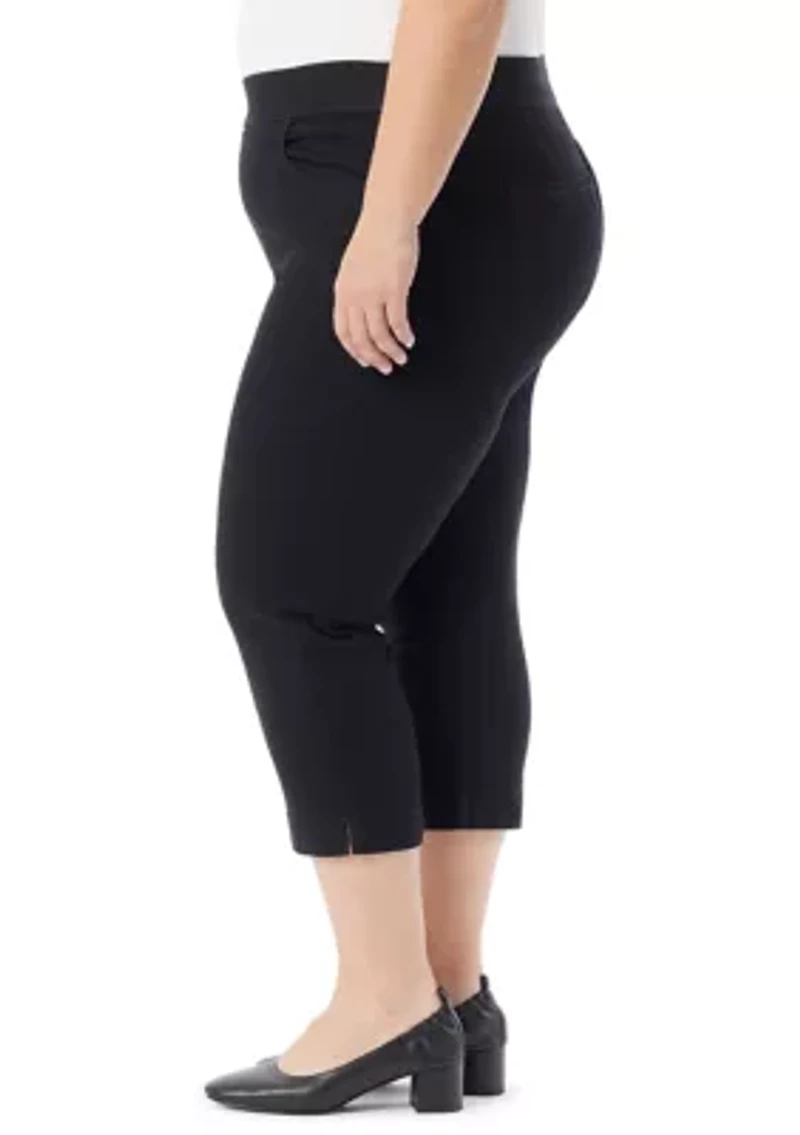 Plus Amanda Pull On Capri Pants