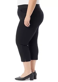Plus Amanda Pull On Capri Pants