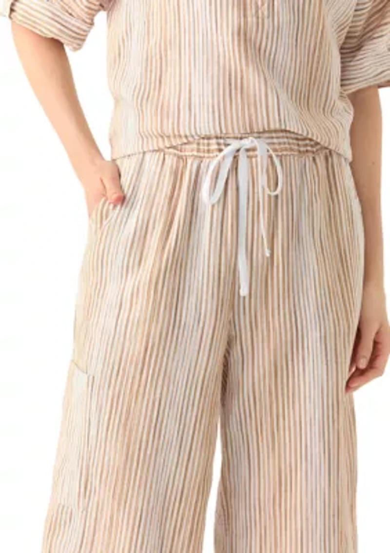 Women's Delia Crinkle Gauze Capri Pants