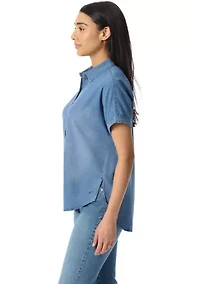 Women's Daisy Woven Button Down Shirt