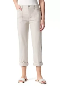 Petite Cuffed Straight Utility Pants