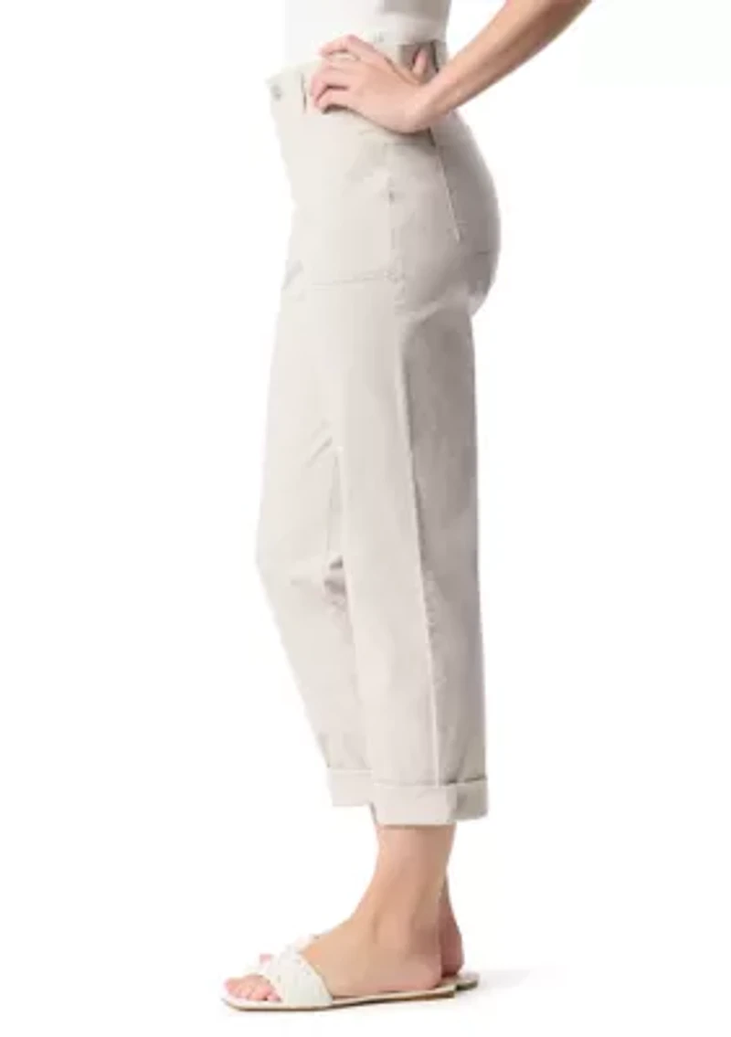 Petite Cuffed Straight Utility Pants