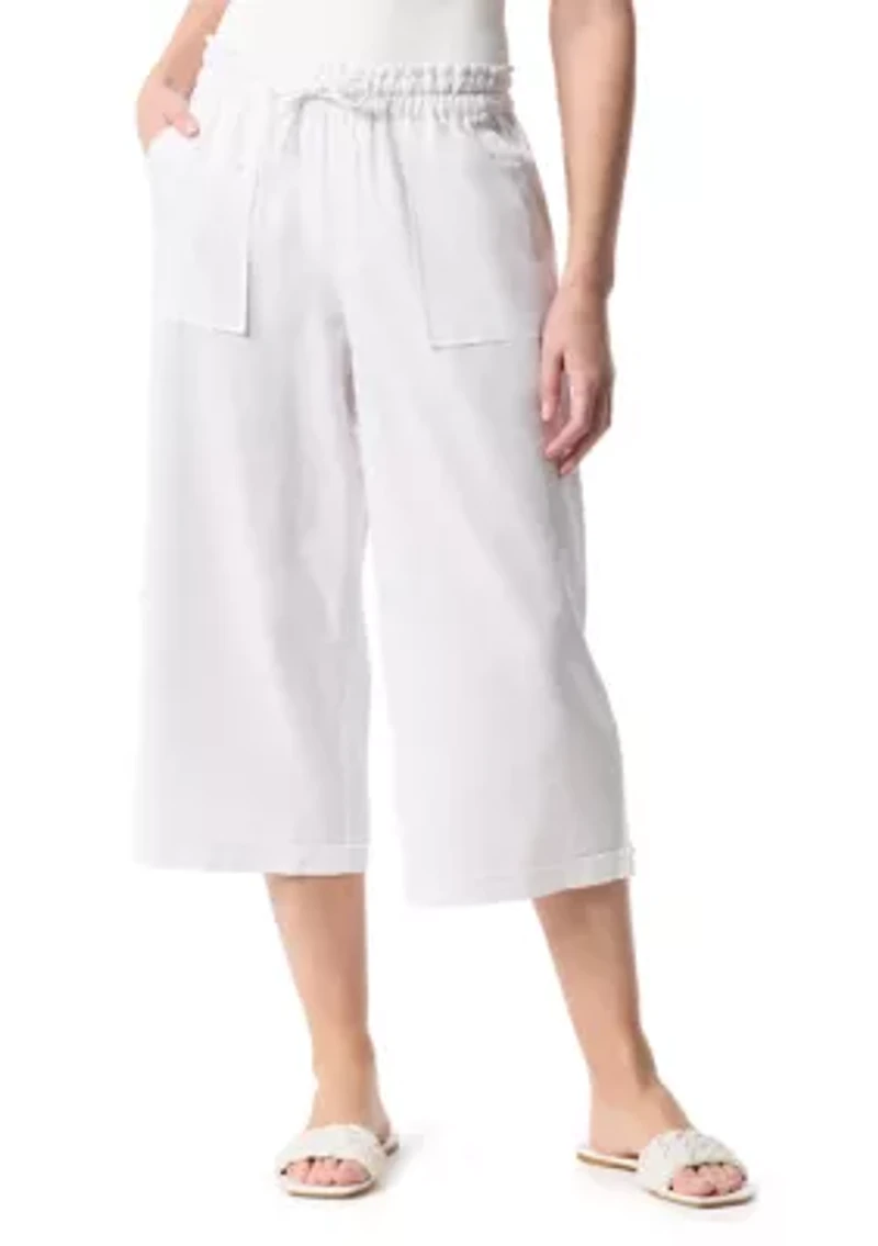 Petite Cropped Linen Pants