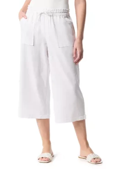 Petite Cropped Linen Pants
