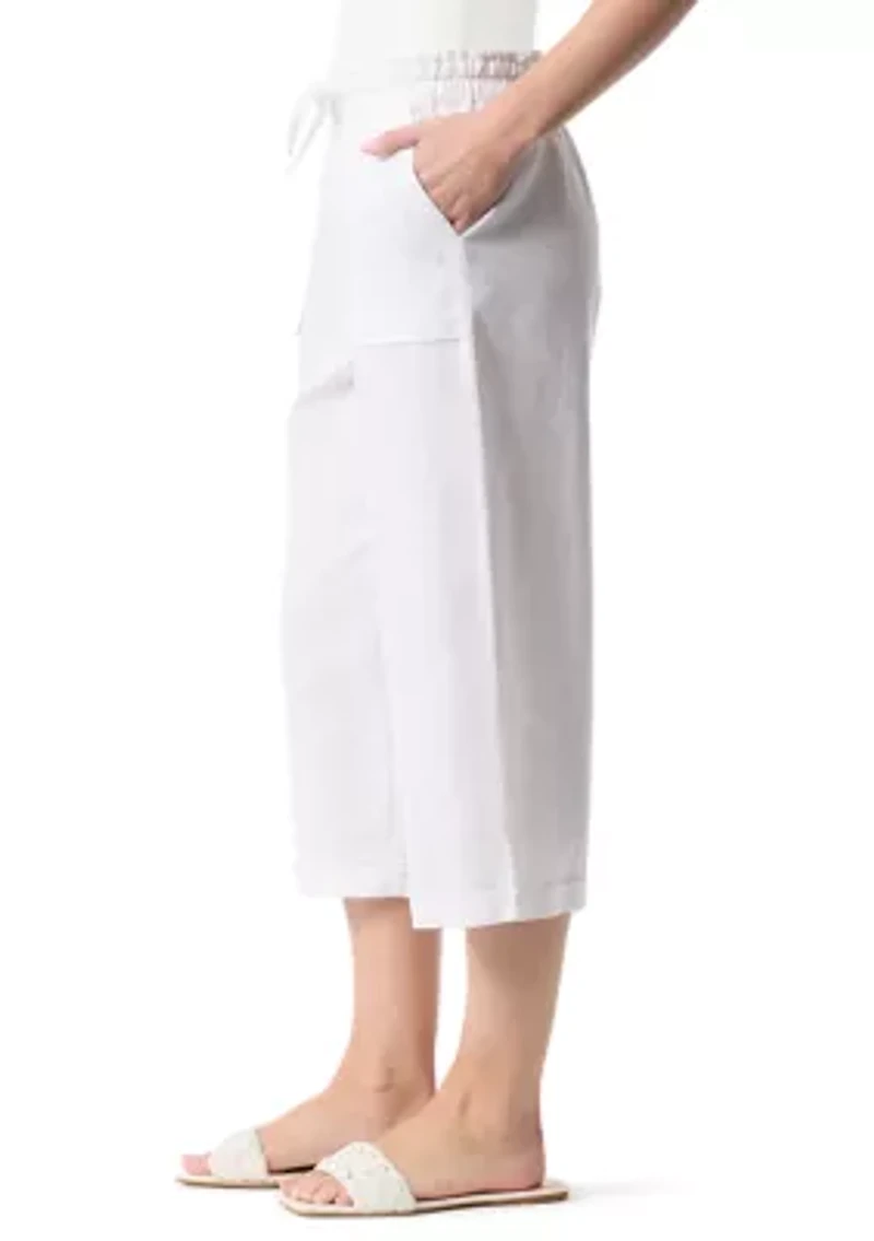 Petite Cropped Linen Pants