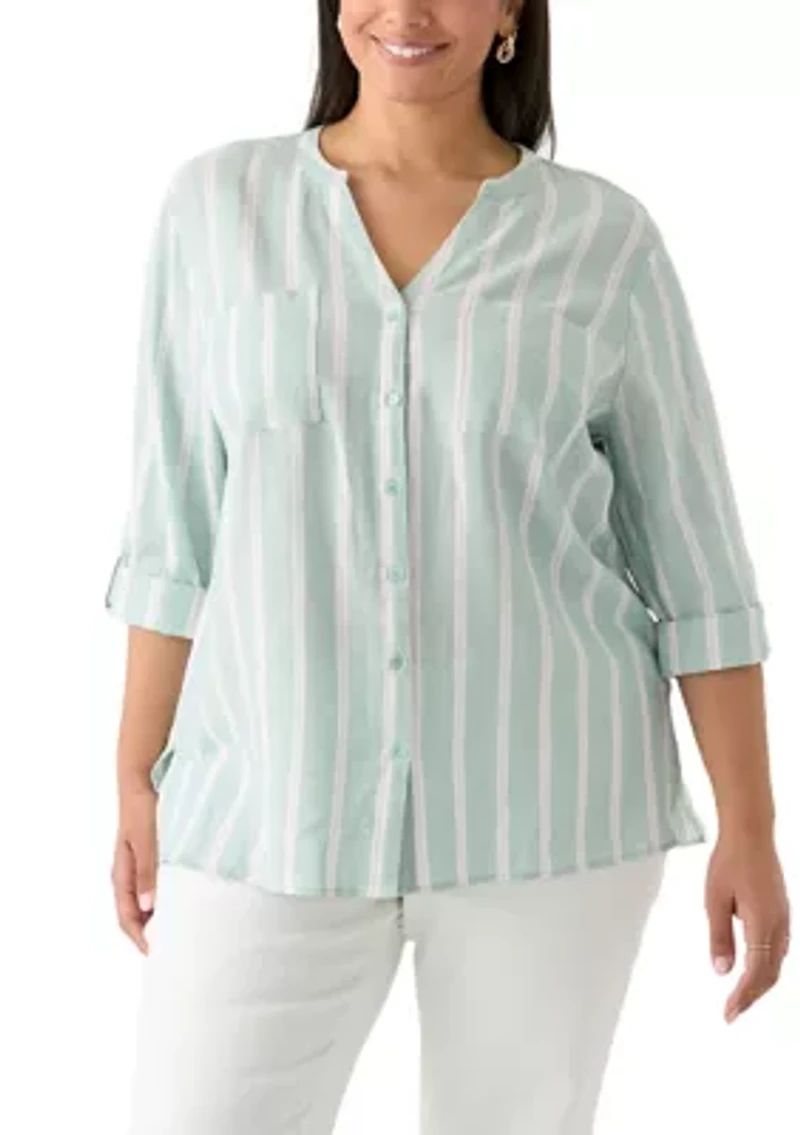 Plus Sabina Button Down Shirt