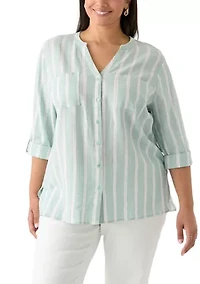 Plus Sabina Button Down Shirt