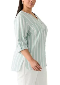 Plus Sabina Button Down Shirt