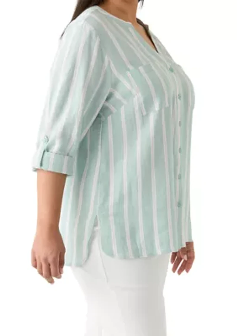 Plus Sabina Button Down Shirt