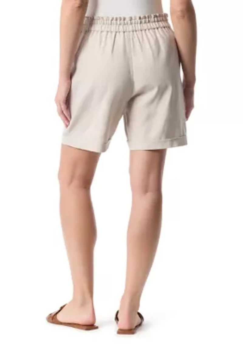 Petite Linen Shorts
