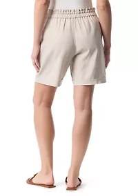 Petite Linen Shorts