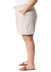 Plus Linen Shorts