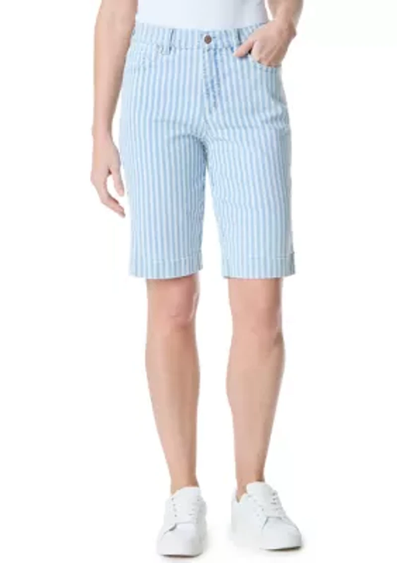 Women's Striped Bermuda Shorts