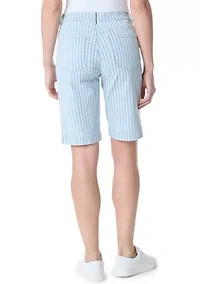 Women's Striped Bermuda Shorts