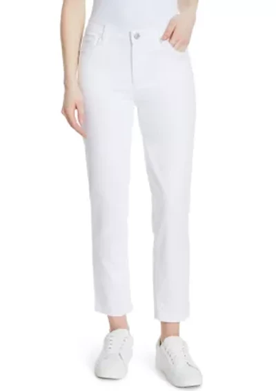 Women's 5 Pocket Straight Knit Denim Ankle Pants