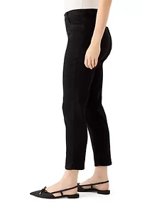 Women's 5 Pocket Straight Knit Denim Ankle Pants