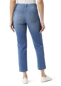 Petite 5 Pocket Knit Ankle Denim Jeans